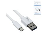 USB 3.1 C tipo kabelis - 3.0 A , baltas, dėžutė, 2 m Dinic Box, 5 Gb/s, 3A įkrovimas
